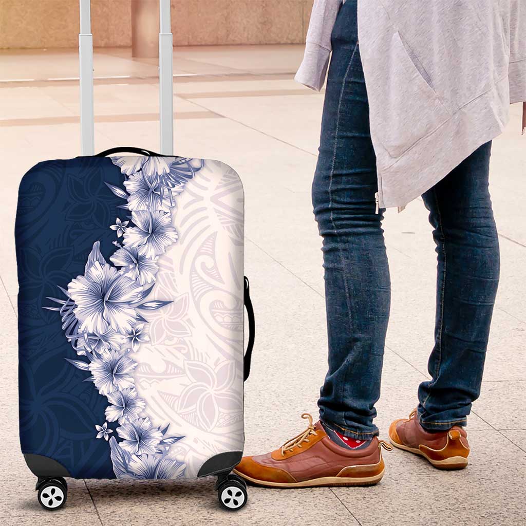Hawaii Hibiscus Flowers Luggage Cover Blue Polynesian Pattern LT05 Blue - Polynesian Pride