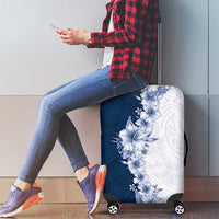 Hawaii Hibiscus Flowers Luggage Cover Blue Polynesian Pattern LT05 - Polynesian Pride