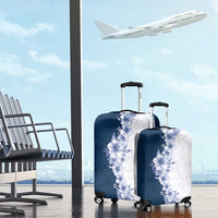 Hawaii Hibiscus Flowers Luggage Cover Blue Polynesian Pattern LT05 - Polynesian Pride