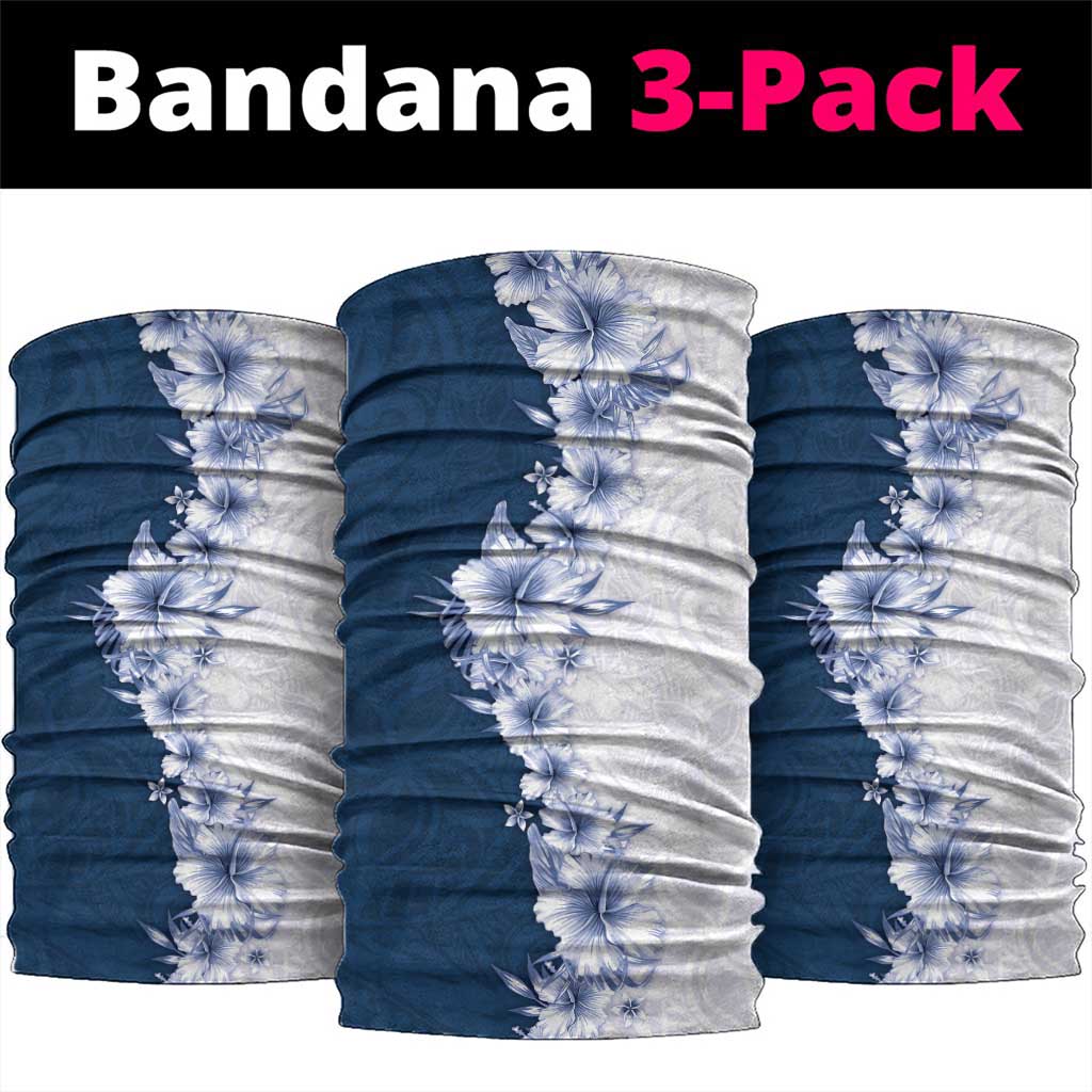 Hawaii Hibiscus Flowers Neck Gaiter Blue Polynesian Pattern LT05 package One Size: 25*50cm Blue - Polynesian Pride