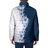 Hawaii Hibiscus Flowers Padded Jacket Blue Polynesian Pattern LT05 - Polynesian Pride