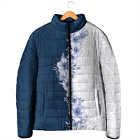 Hawaii Hibiscus Flowers Padded Jacket Blue Polynesian Pattern LT05 - Polynesian Pride