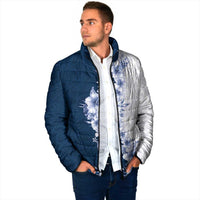Hawaii Hibiscus Flowers Padded Jacket Blue Polynesian Pattern LT05 - Polynesian Pride