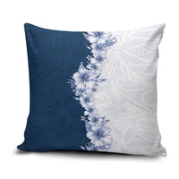 Hawaii Hibiscus Flowers Pillow Cover Blue Polynesian Pattern LT05 Blue - Polynesian Pride