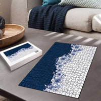 Hawaii Hibiscus Flowers Puzzle Blue Polynesian Pattern LT05 - Polynesian Pride
