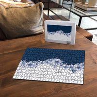 Hawaii Hibiscus Flowers Puzzle Blue Polynesian Pattern LT05 - Polynesian Pride