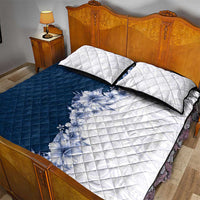 Hawaii Hibiscus Flowers Quilt Bed Set Blue Polynesian Pattern LT05 - Polynesian Pride