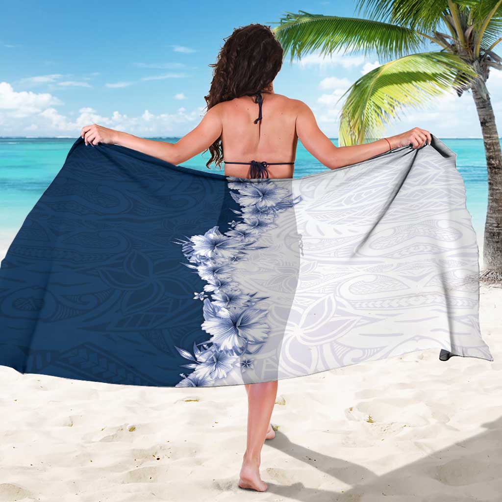 Hawaii Hibiscus Flowers Sarong Blue Polynesian Pattern LT05 - Polynesian Pride