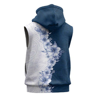 Hawaii Hibiscus Flowers Sleeveless Hoodie Blue Polynesian Pattern LT05 - Polynesian Pride