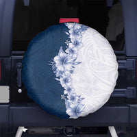 Hawaii Hibiscus Flowers Spare Tire Cover Blue Polynesian Pattern LT05 No hole Blue - Polynesian Pride