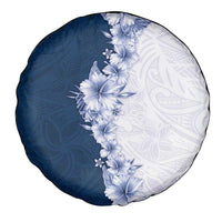 Hawaii Hibiscus Flowers Spare Tire Cover Blue Polynesian Pattern LT05 - Polynesian Pride