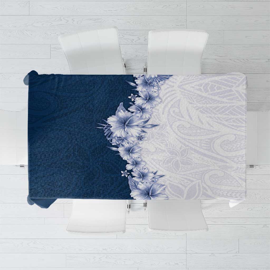 Hawaii Hibiscus Flowers Tablecloth Blue Polynesian Pattern LT05 Blue - Polynesian Pride