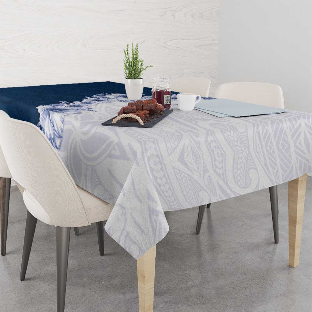Hawaii Hibiscus Flowers Tablecloth Blue Polynesian Pattern LT05 - Polynesian Pride