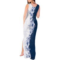 Hawaii Hibiscus Flowers Tank Maxi Dress Blue Polynesian Pattern LT05 - Polynesian Pride