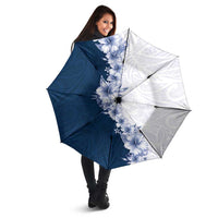 Hawaii Hibiscus Flowers Umbrella Blue Polynesian Pattern LT05 - Polynesian Pride