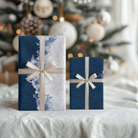 Hawaii Hibiscus Flowers Wrapping Paper Blue Polynesian Pattern LT05 - Polynesian Pride