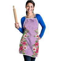 Hawaii Tropical Flowers Apron Lavender Polynesian Tattoo Art LT05 - Polynesian Pride
