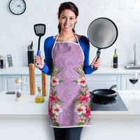 Hawaii Tropical Flowers Apron Lavender Polynesian Tattoo Art LT05 - Polynesian Pride