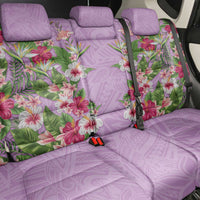Hawaii Tropical Flowers Back Car Seat Cover Lavender Polynesian Tattoo Art LT05 - Polynesian Pride