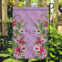 Hawaii Tropical Flowers Garden Flag Lavender Polynesian Tattoo Art LT05 Garden Flag Lavender - Polynesian Pride