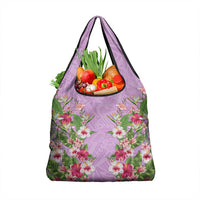 Hawaii Tropical Flowers Grocery Bag Lavender Polynesian Tattoo Art LT05 1-pack One Size Lavender - Polynesian Pride