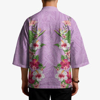 Hawaii Tropical Flowers Kimono Lavender Polynesian Tattoo Art LT05 - Polynesian Pride