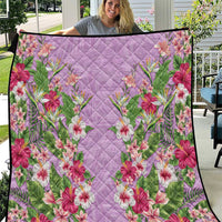 Hawaii Tropical Flowers Quilt Lavender Polynesian Tattoo Art LT05 Lavender - Polynesian Pride