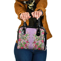 Hawaii Tropical Flowers Shoulder Handbag Lavender Polynesian Tattoo Art LT05 One Size Lavender - Polynesian Pride
