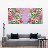 Hawaii Tropical Flowers Tapestry Lavender Polynesian Tattoo Art LT05 - Polynesian Pride