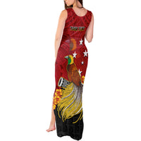 Personalized Papua New Guinea Tank Maxi Dress Bird Of Paradise Hibiscus With Motuan Pattern LT05 - Polynesian Pride