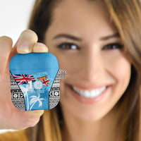 Fiji Day 2026 AirPods Case Masi Tapa Pattern With Palm Tree LT05 - Polynesian Pride