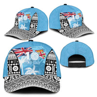 Fiji Day 2026 Classic Cap Masi Tapa Pattern With Palm Tree LT05 - Polynesian Pride