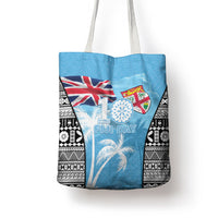 Fiji Day 2026 Tote Bag Masi Tapa Pattern With Palm Tree LT05 - Polynesian Pride