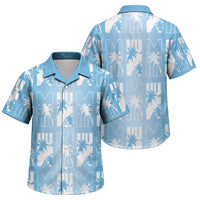 Bula Fiji Family Matching Off Shoulder Maxi Dress and Hawaiian Shirt Blue Makare Masi Tapa Pattern LT05 Son's Shirt Blue - Polynesian Pride