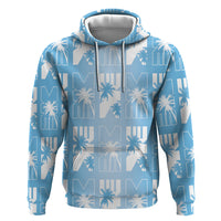 Bula Fiji Hoodie Blue Makare Masi Tapa Pattern LT05 Pullover Hoodie Blue - Polynesian Pride
