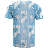 Bula Fiji T Shirt Blue Makare Masi Tapa Pattern LT05 - Polynesian Pride