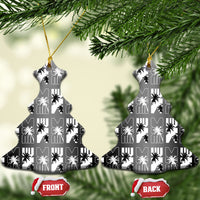 Bula Fiji Ceramic Ornament Black Makare Masi Tapa Pattern LT05 Christmas Tree Black - Polynesian Pride