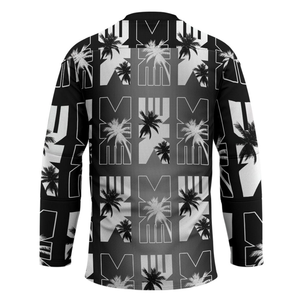 Bula Fiji Hockey Jersey Black Makare Masi Tapa Pattern LT05 - Polynesian Pride