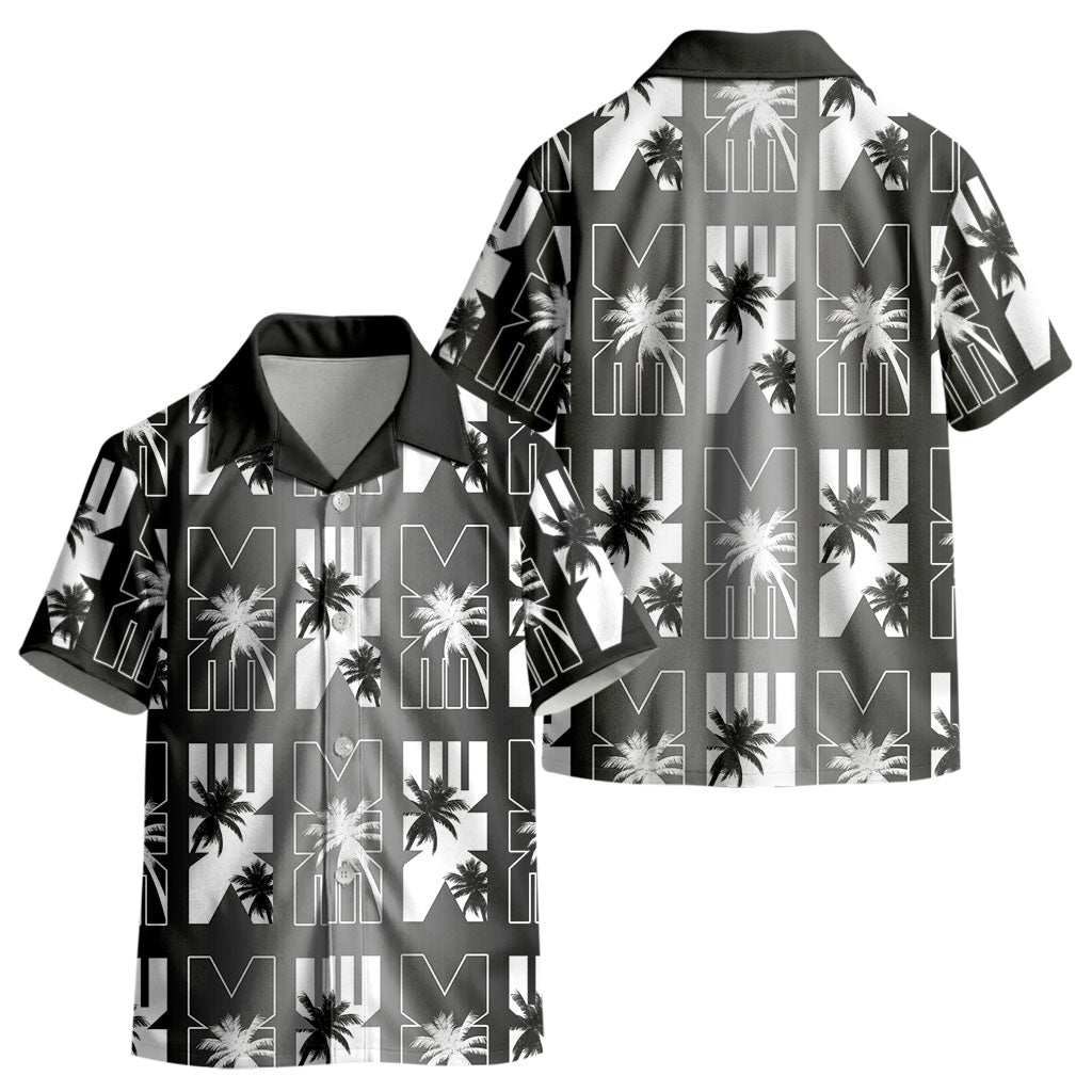 Bula Fiji Kid Hawaiian Shirt Black Makare Masi Tapa Pattern LT05 - Polynesian Pride
