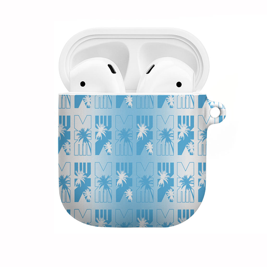 Bula Fiji AirPods Case White Makare Masi Tapa Pattern LT05 White - Polynesian Pride