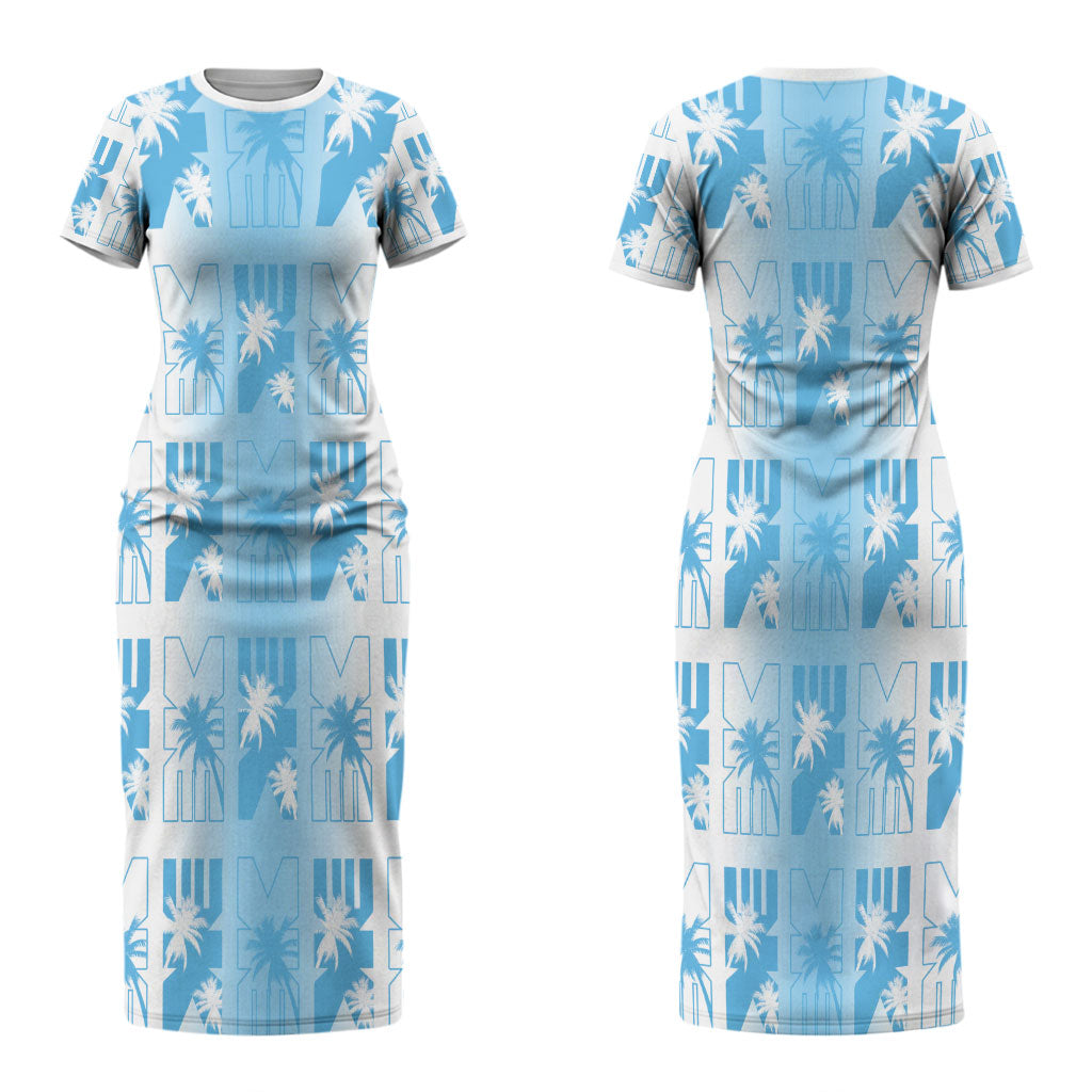 Bula Fiji Couples Matching Short Sleeve Bodycon Dress and Long Sleeve Button Shirt White Makare Masi Tapa Pattern LT05 - Polynesian Pride