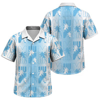 Bula Fiji Family Matching Short Sleeve Bodycon Dress and Hawaiian Shirt White Makare Masi Tapa Pattern