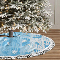 Bula Fiji Tree Skirt White Makare Masi Tapa Pattern LT05 - Polynesian Pride