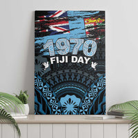 Happy Fiji Day 1970 Canvas Wall Art Flag Grunge Style LT05 - Polynesian Pride