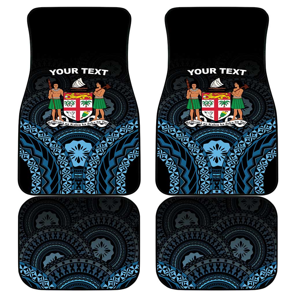 Happy Fiji Day 1970 Car Mats Flag Grunge Style LT05 - Polynesian Pride
