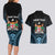 Personalised Happy Fiji Day 1970 Couples Matching Long Sleeve Bodycon Dress and Hawaiian Shirt Flag Grunge Style