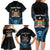 Personalised Happy Fiji Day 1970 Family Matching Long Sleeve Bodycon Dress and Hawaiian Shirt Flag Grunge Style