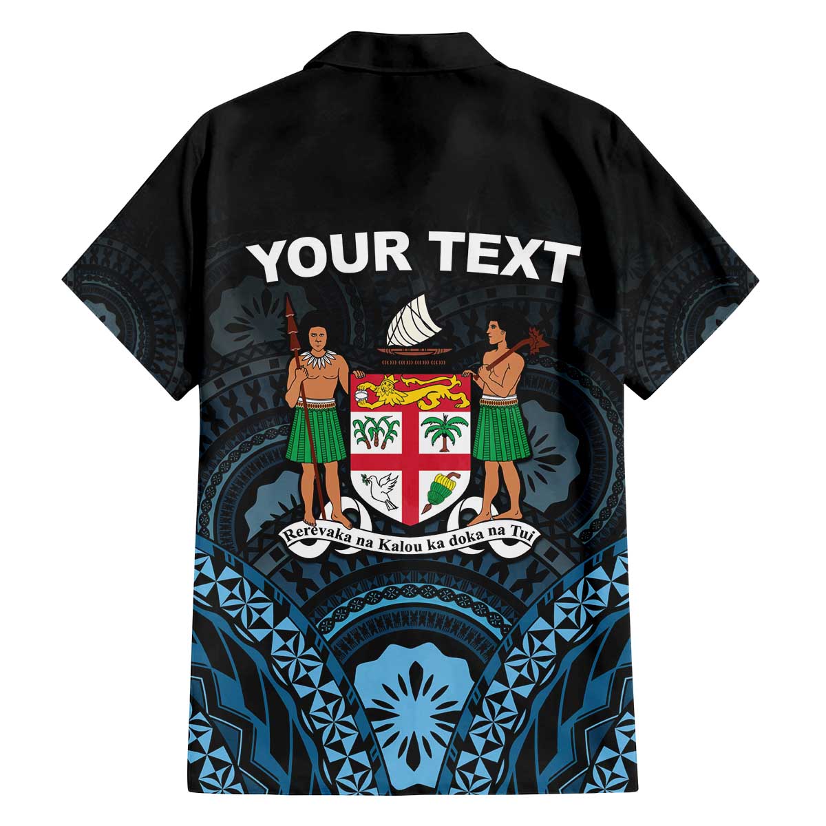 Personalised Happy Fiji Day 1970 Family Matching Puletasi and Hawaiian Shirt Flag Grunge Style