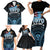 Personalised Happy Fiji Day 1970 Family Matching Short Sleeve Bodycon Dress and Hawaiian Shirt Flag Grunge Style