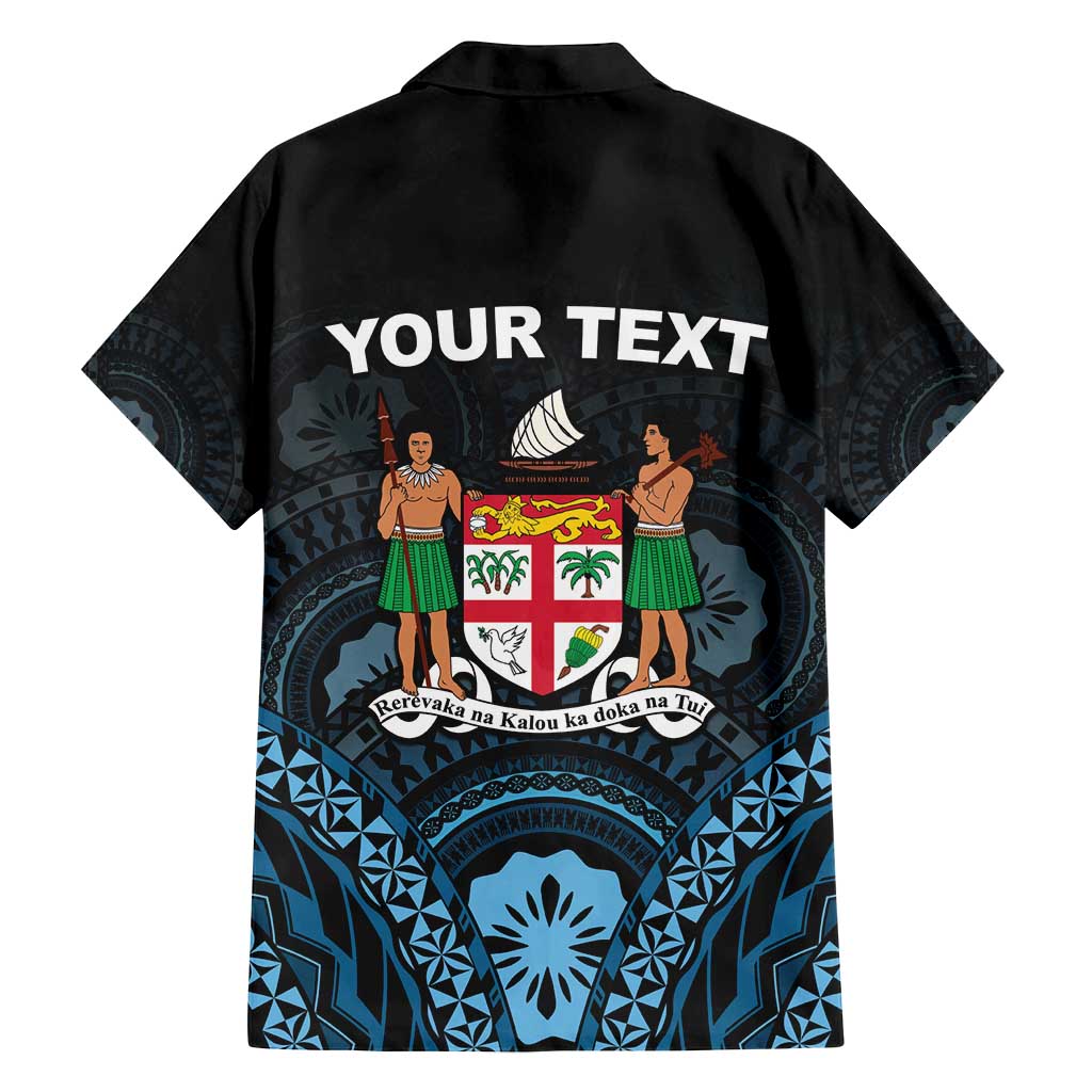 Personalised Happy Fiji Day 1970 Family Matching Summer Maxi Dress and Hawaiian Shirt Flag Grunge Style